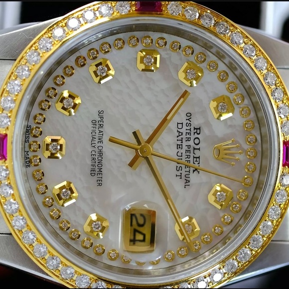 Sold!! Rolex Datejust Diamond Ruby Bezel 36mm Watch Unisex - Picture 7 of 13